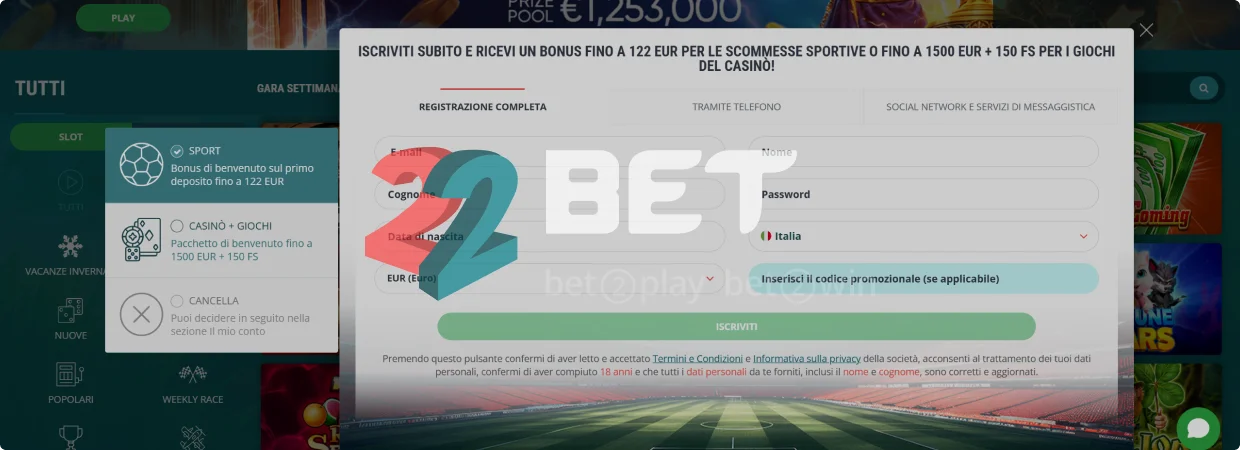 22Bet Registrazione Rapida 22Bet Registrazione Rapida