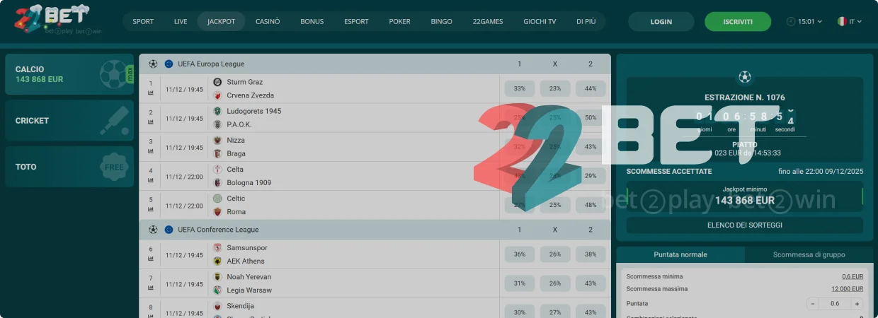 22Bet Probabilità Elevate 22Bet Probabilità Elevate